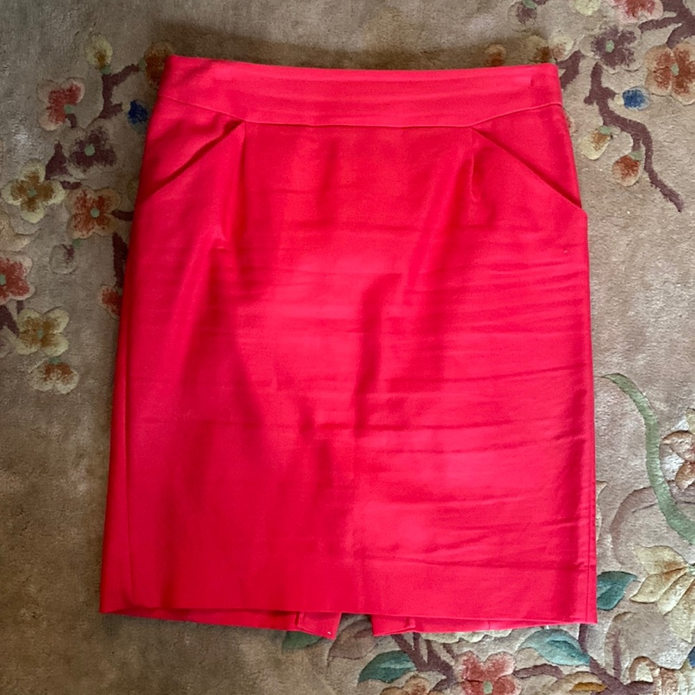 Jcrew coral pencil skirt